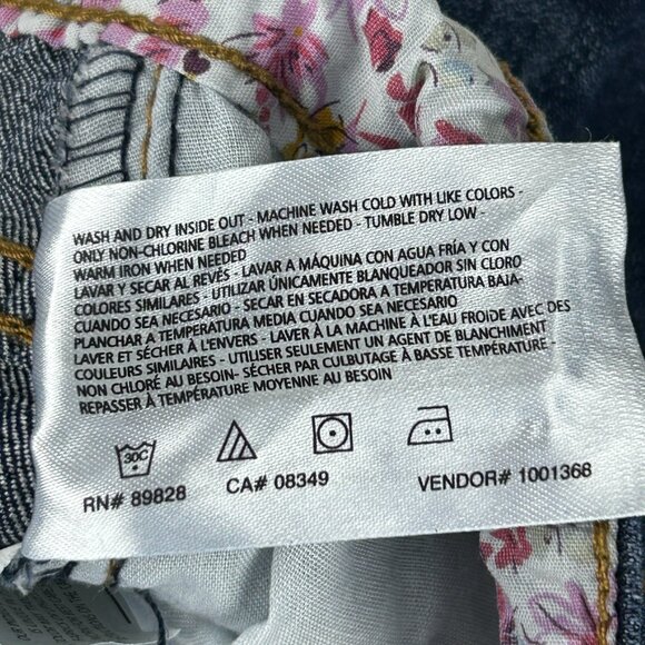 Vintage America Jeans Womens 16/33 (38x25) Boyfriend Blue Denim Floral Cottage - Picture 13 of 14